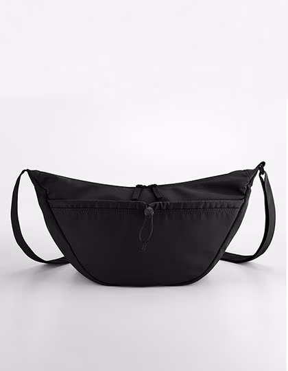 Quadra Studio Cross Body Bag aus recyceltem Polyester, Black 45 x 22 x 12 cm, QS309
