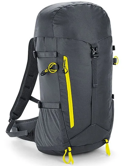 Quadra Ultraleichter 35L Rucksack mit Regenschutz, Graphite Grey 30 x 62 x 22 cm, QX335