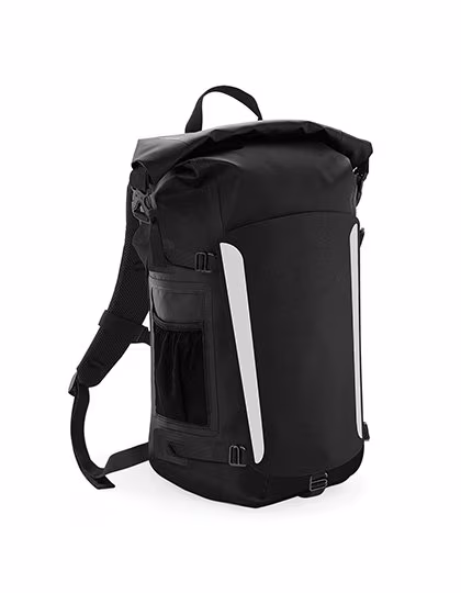 Quadra Zaino impermeabile 25L con chiusura a rullo, Black/Black 30 x 51 x 21 cm, QX625