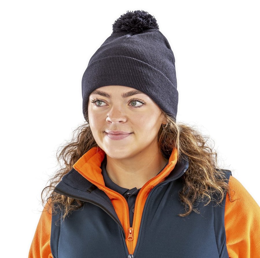 Result Winter Essentials Pom Pom Beanie aus schwerem Polyacryl, Bottle One Size, RC028