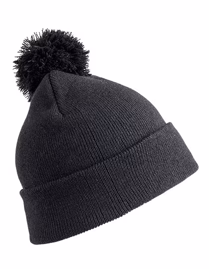 Result Winter Essentials Berretto Junior Pom Pom in Acrilico, Black One Size, RC028J