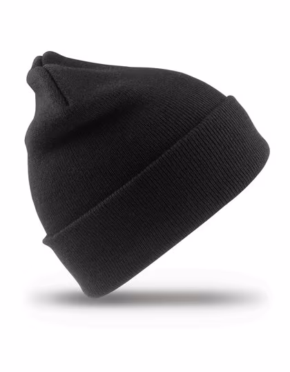 Result Winter Essentials Berretto da sci in Lana con doppia lavorazione, Black One Size, RC29