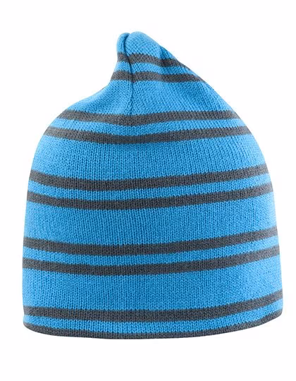 Result Winter Essentials Wendbarer Beanie mit Kontraststreifen, Lime/Grey One Size, RC354