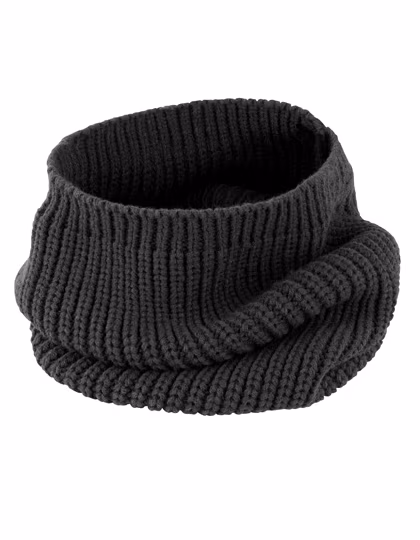 Result Winter Essentials Whistler Snood Hood aus Grobstrick, Black One Size, RC361