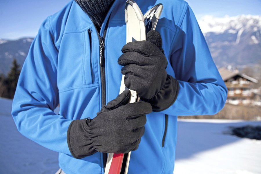 Result Winter Essentials Softshell Thermohandschuhe mit Antirutsch-Innenfläche, Black L/XL, RC364