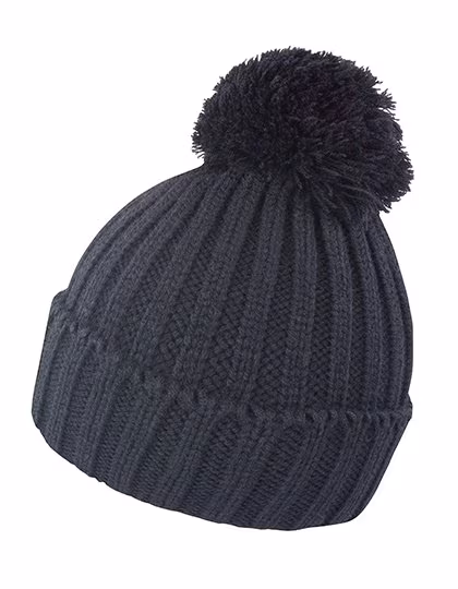 Result Winter Essentials HDi Quest Chunky Knit Beanie with Pompom, Royal One Size, RC369