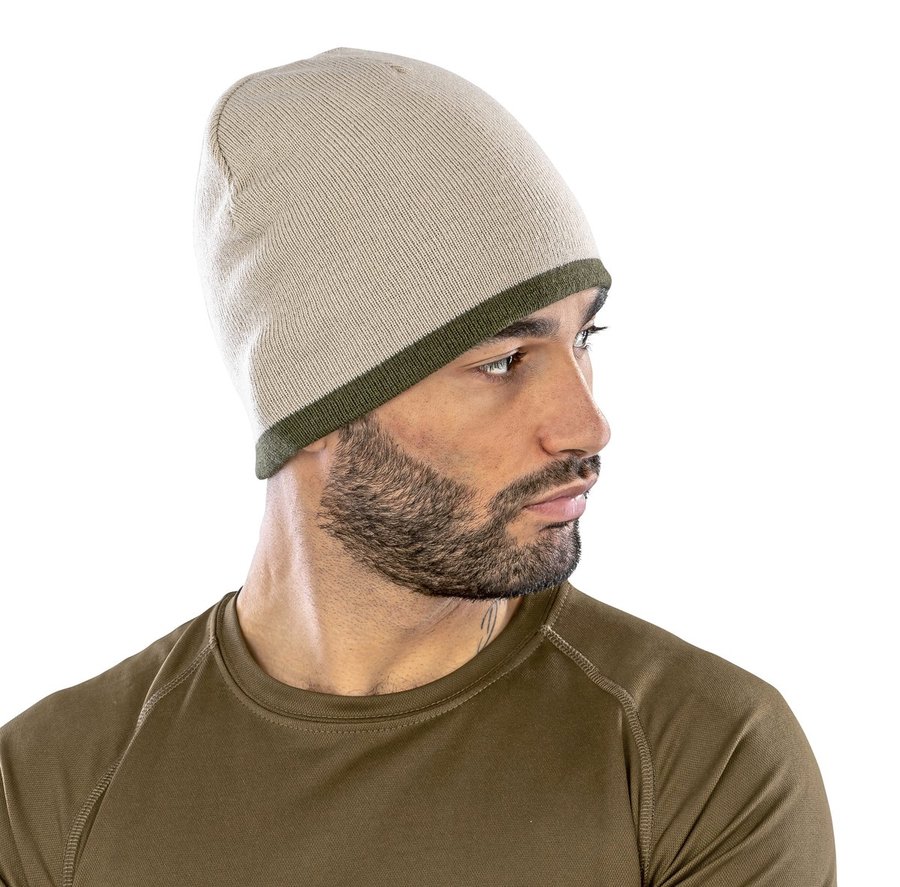 Result Winter Essentials Wendbarer Fashion-Fit-Hut aus Polyacryl, Black/Red One Size, RC46