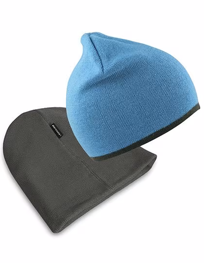 Result Winter Essentials Cappello Fashion-Fit reversibile in Acrilico, Black/Red One Size, RC46