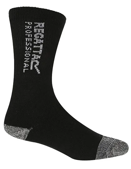 Regatta Professional Heavy-Duty Work Socks 3-Pack, Black 39/46, RG003