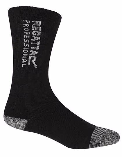 Regatta Professional Strapazierfähige Arbeitssocken im 3er-Pack, Black 39/46, RG003