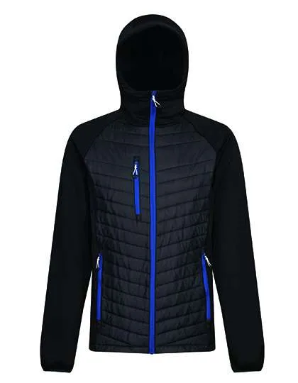 Regatta Professional Hybridjacke mit Stretchmaterial und Taschen, Black/New Royal XL, RG0549