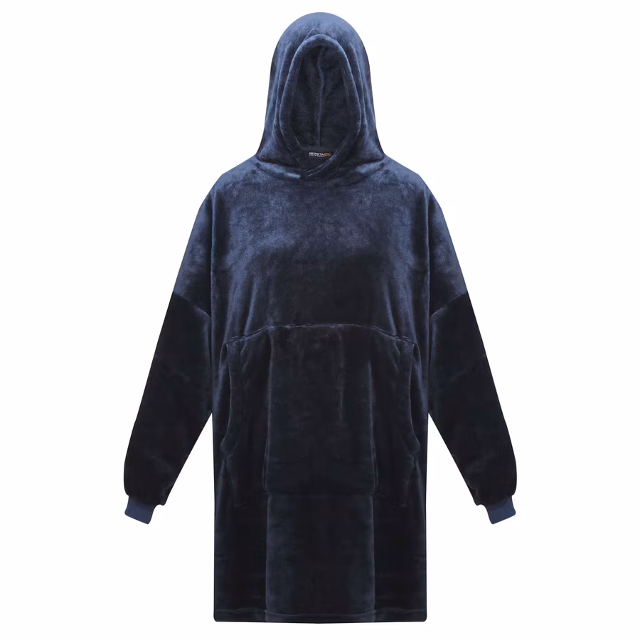 Regatta Professional Felpa con cappuccio in Pile Oversized con tasca a marsupio, Navy One Size, RG0667