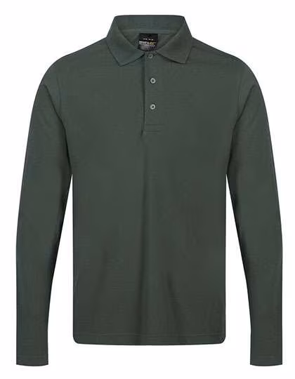 Regatta Professional Polo manches longues en tissu piqué, Dark Green M, RG222