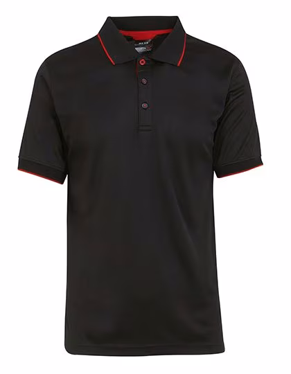 Regatta Professional Polo antibatterica a maniche corte in Piqué, Black/Lime M, RG264