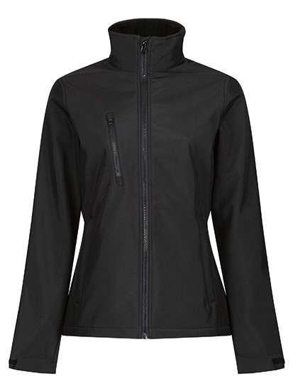 Regatta Professional Softshelljacke 3-Layer bedruckbar für Damen, Black/Black 44 (18), RG613