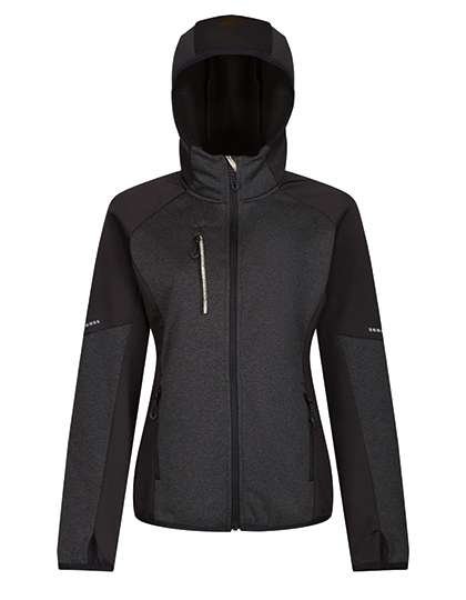 Regatta Professional Hybrid Fleecejacke mit RFID-Schutz für Damen, Grey Marl/Black 36 (10), RG621
