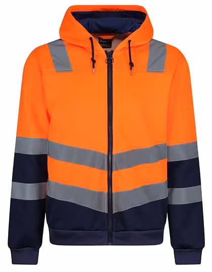Regatta High Visibility Sweat polaire à capuche haute visibilité, Orange/Navy S, RG6250
