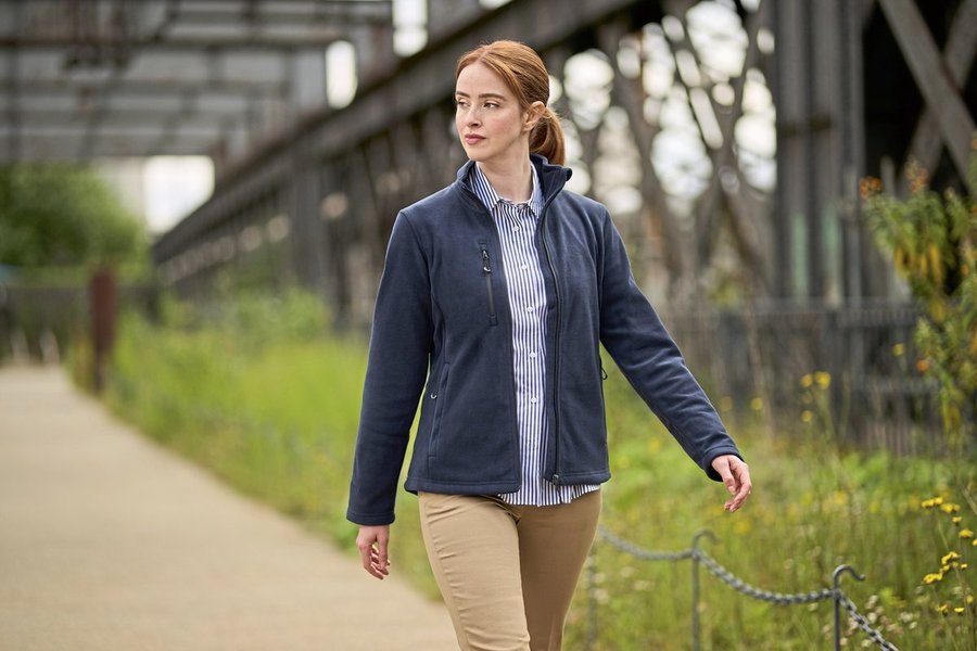 Regatta Honestly Made Recyceltes Fleece mit Reißverschlusstaschen, Navy 44 (18), RG6280