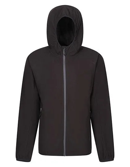 Regatta Professional Navigate Kapuzen-Fleecejacke mit Reißverschluss, Black/Seal Grey S, RG690