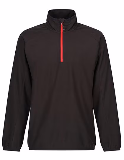 Regatta Professional Pullover in Pile Navigate Half Zip Uomo, Black/Classic Red S, RG691