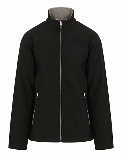 Regatta Professional Ascender 2-Layer Softshell-Jacke mit Fleecefutter, Black/Mineral Grey L, RG762