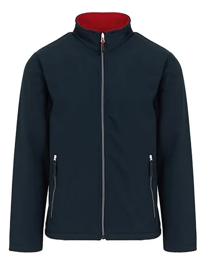 Regatta Professional Ascender 2-Layer Softshell-Jacke mit Fleecefutter, Navy/Classic Red S, RG762