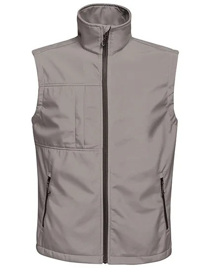 Regatta Professional Wasserdichte Softshell-Weste mit Druckfläche, Seal Grey (Solid)/Black XXL, RG848