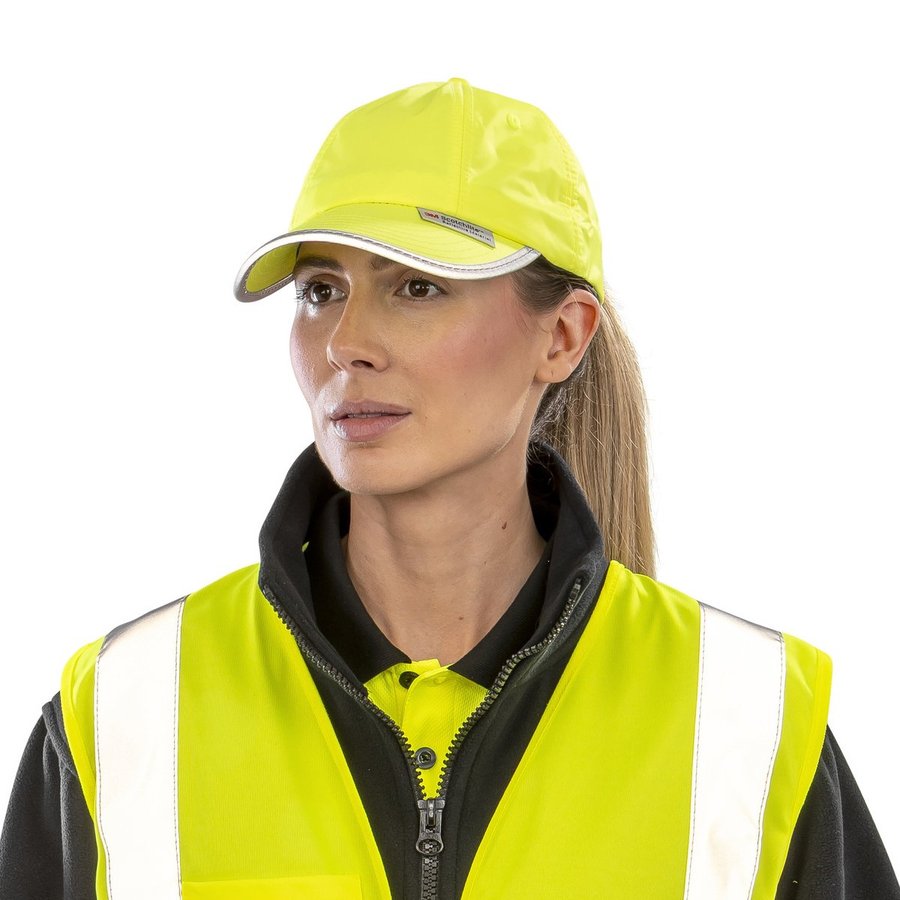 Result Safe-Guard High Vis Cap mit Reflektormaterial, Black One Size, RH35