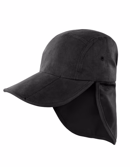 Result Headwear Foldable Legionnaire Cap with Neck Protection, Black One Size, RH76