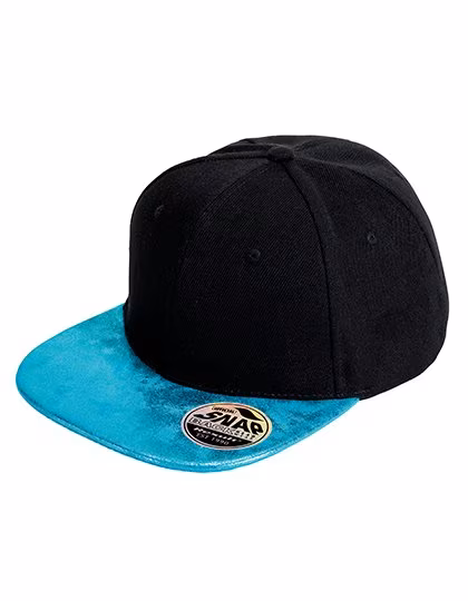 Result Headwear Bronx Glitter Peak Snapback Cap, Black/Turquoise One Size, RH87