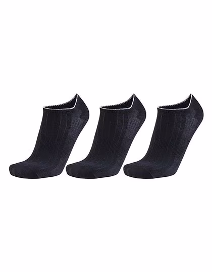 Replay Ultraleichte In Liner Socken 3er-Pack, Black/Grey 35/38, RP100631