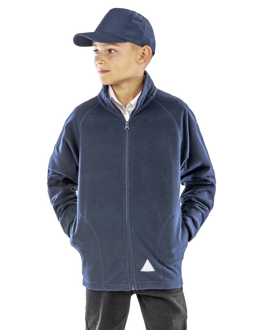 Result Core Microfleece Jacke für Kinder, 200g/m², Black L (10-12), RT114Y