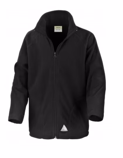 Result Core Microfleece Jacke für Kinder, 200g/m², Black L (10-12), RT114Y