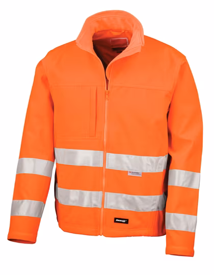 Result Safe-Guard High Vis Soft Shell Jacket Fluorescent Yellow L (RT117), RT117