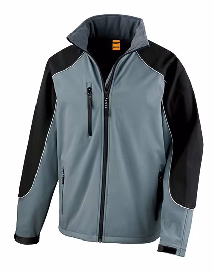 Result Work-Guard Giacca Softshell impermeabile con Cappuccio, Grey/Black 3XL, RT118