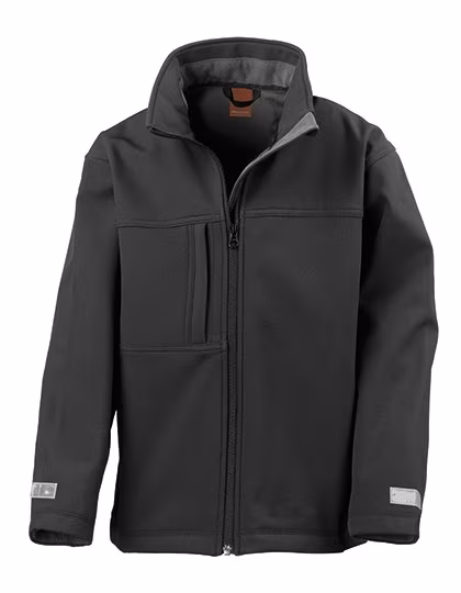 Result Junior Veste softshell avec couche intérieure polaire, Black M (7-8), RT121J