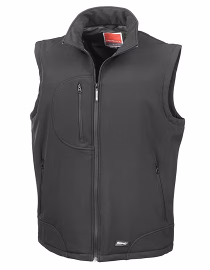 Result Gilet Soft Shell 3-strati con Pile, Red/Black S, RT123