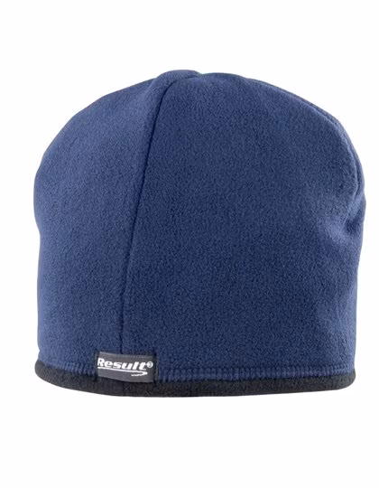 Result Winter Essentials Reversible Microfleece Bob Hat Navy/Black S (RT142), RT142