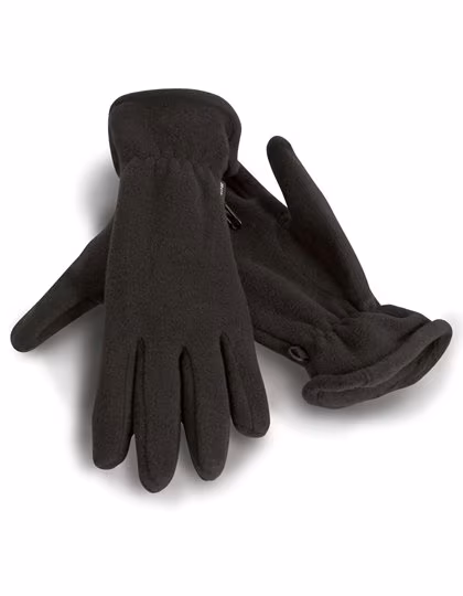 Result Winter Essentials Polartherm™ Fleece Gloves with Elastic Cuff, Black S, RT144