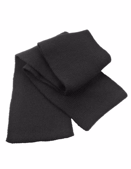 Result Winter Essentials Klassischer Heavy-Knit Schal aus Polyacryl, Black One Size, RT145X