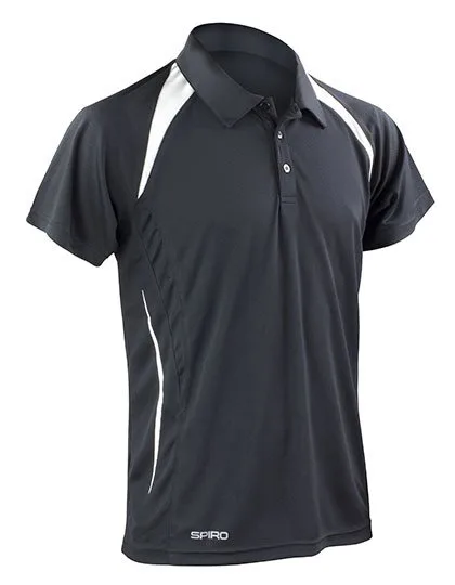SPIRO Atmungsaktives Polo mit COOL-DRY® Material, Black/White XL, RT177M