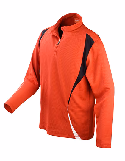 SPIRO Trial Trainingsoberteil mit Reißverschluss, Red/Black XL, RT178X