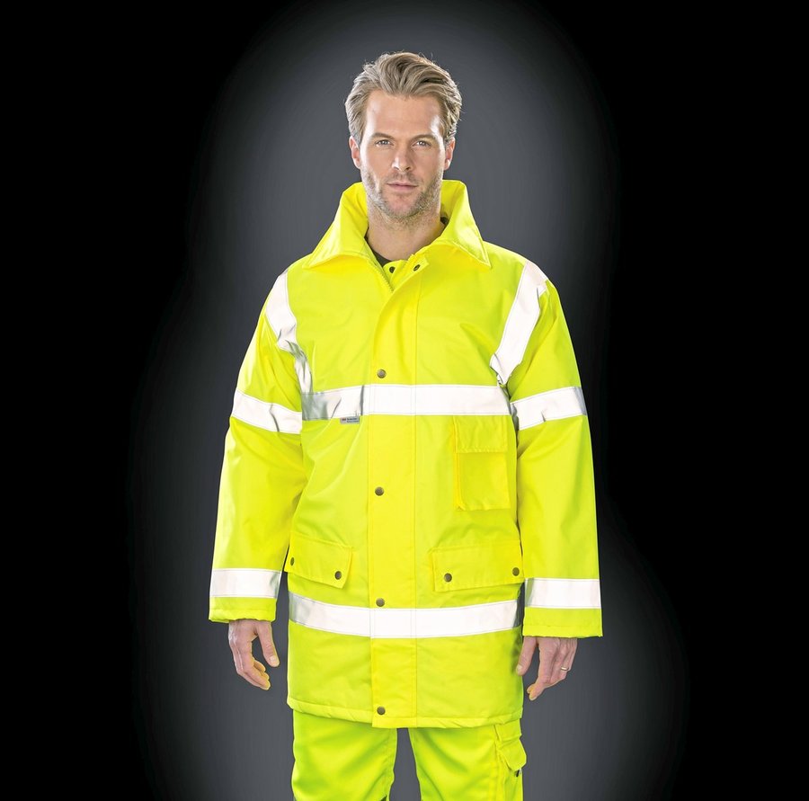 Result Safe-Guard Fluoreszierende Sicherheitsjacke mit Kapuze, Fluorescent Orange M, RT18