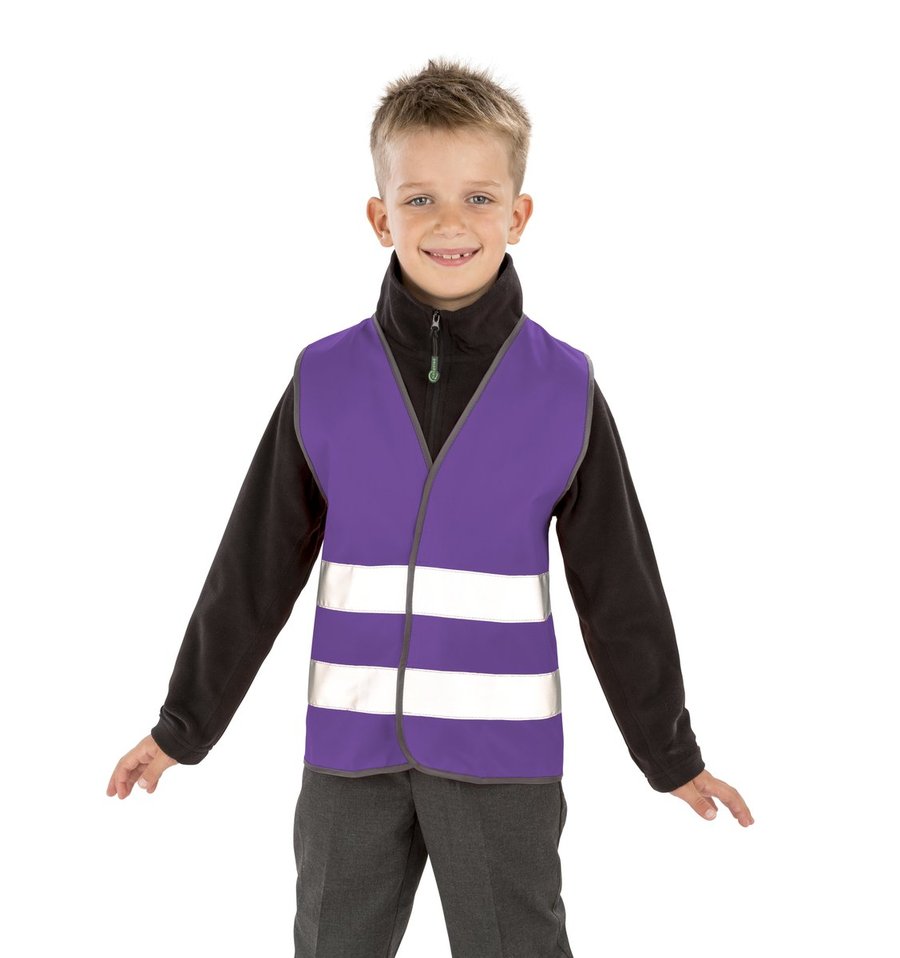 Result Safe-Guard Junior Sicherheitsweste mit reflektierenden Streifen, Pink M (7-9), RT200J