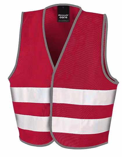 Result Safe-Guard Junior Safety Vest with Reflective Stripes, Red M (7-9), RT200J