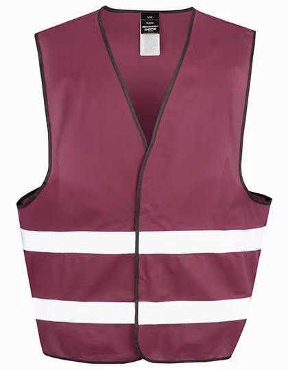 Result Safe-Guard Gilet de sécurité réfléchissant avec fermeture velcro, Burgundy S/M, RT200XEV
