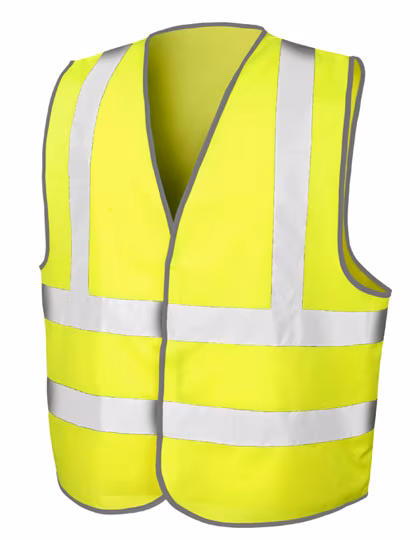 Result Safe-Guard High-Visibility Safety Vest with Reflectors, Fluorescent Yellow L/XL, RT201