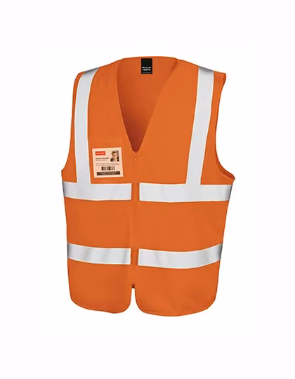 Result Safe-Guard Zip I.D. Safety Tabard Fluorescent Yellow XXL/3XL (RT202)