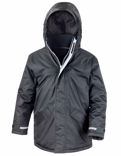 Result Core Junior Winter Parka Waterproof with Fleece, Black L (9-10), RT207J