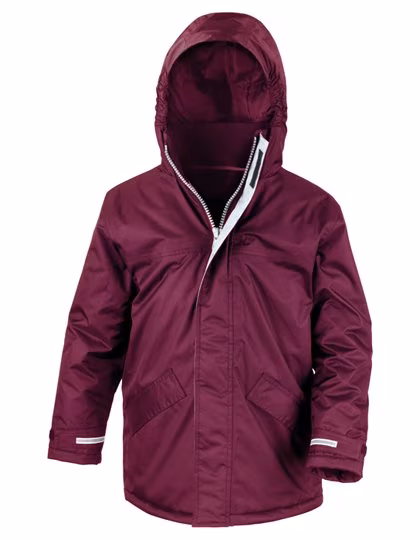 Result Core Junior Winter Parka Waterproof with Fleece, Burgundy M (7-8), RT207J